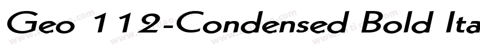 Geo 112-Condensed Bold Italic字体转换
